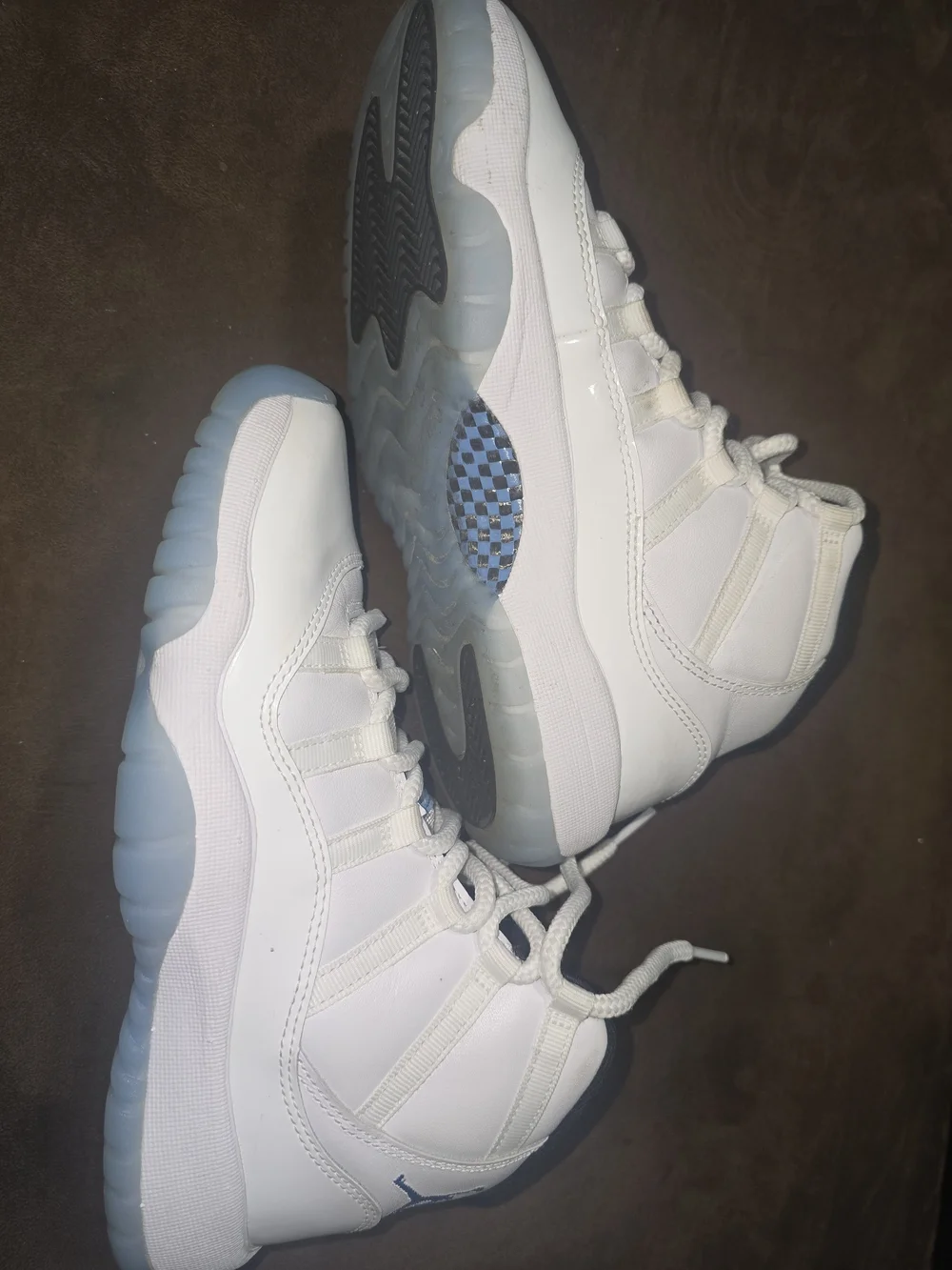 Jordan Kids White and Light Blue Retro Sneakers